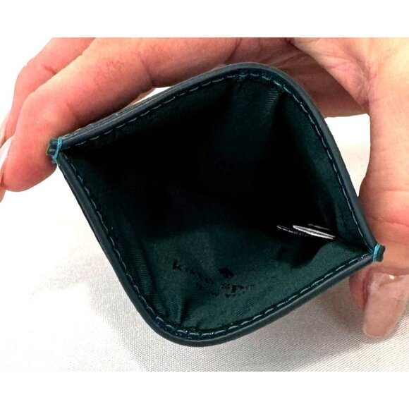 NWOT Kate Spade New York Glitter Cardholder Wallet - Emerald Green new - Picture 3 of 5